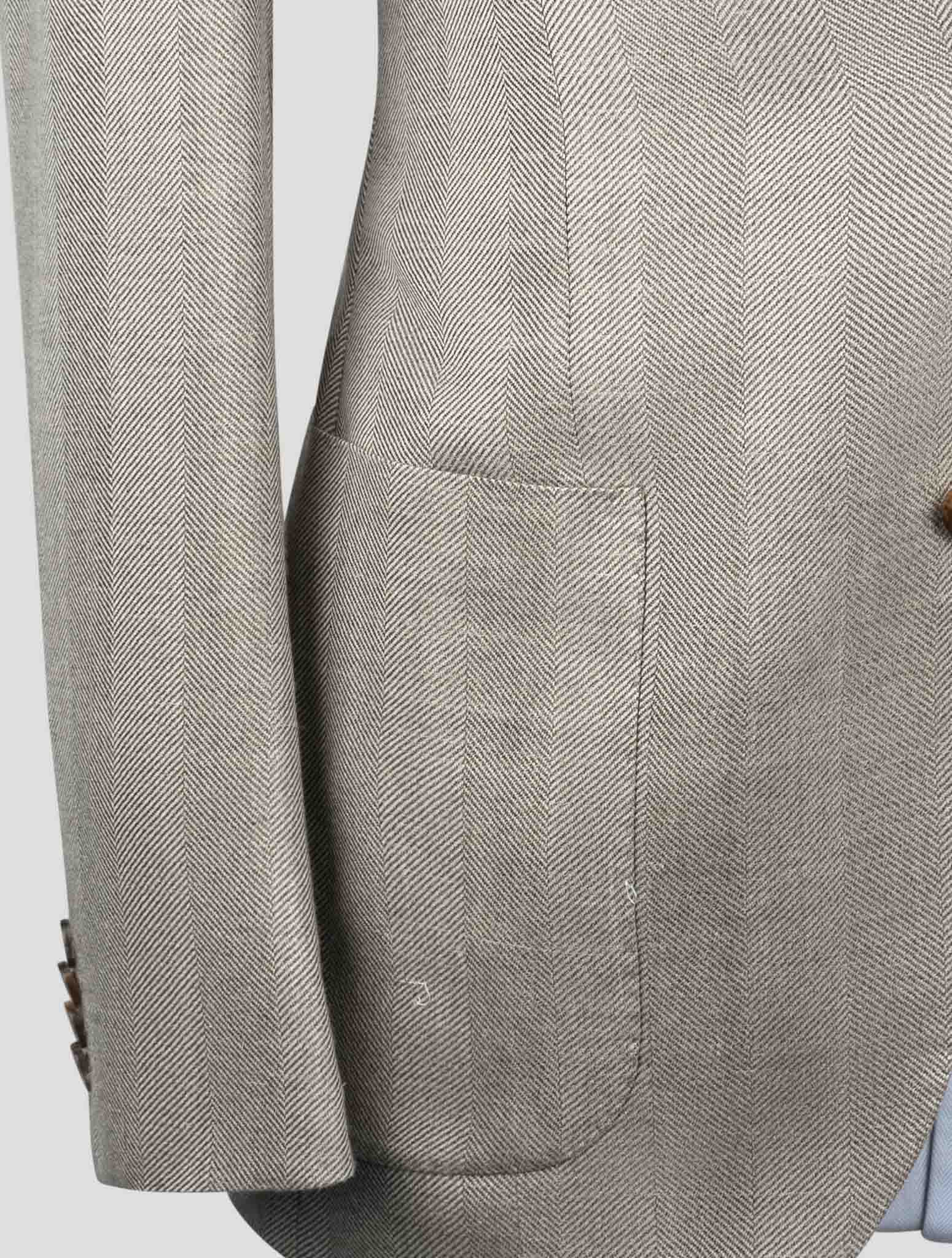Kiton Brown  Cashmere Silk Linen Blazer
