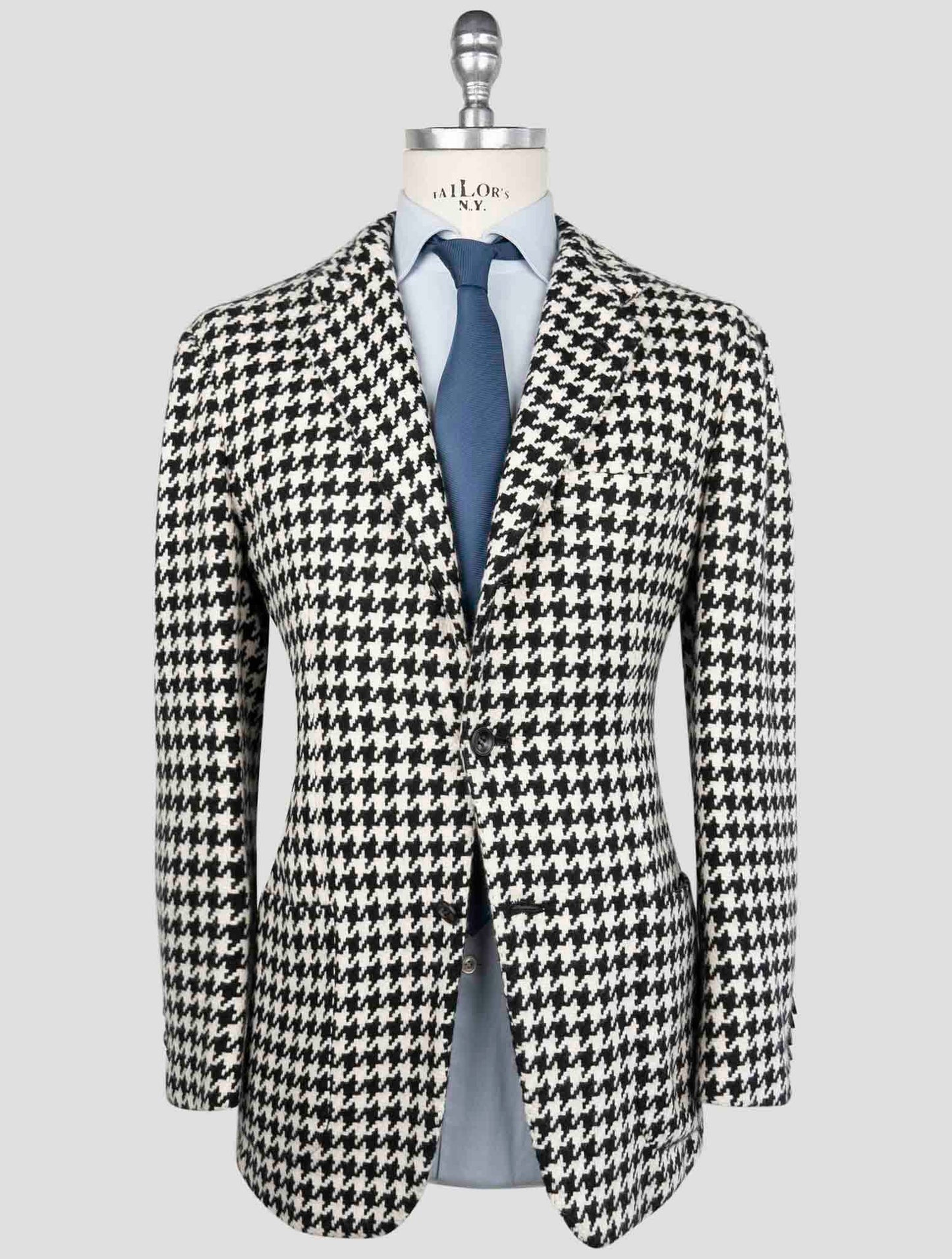 Kiton Black White Cashmere Blazer