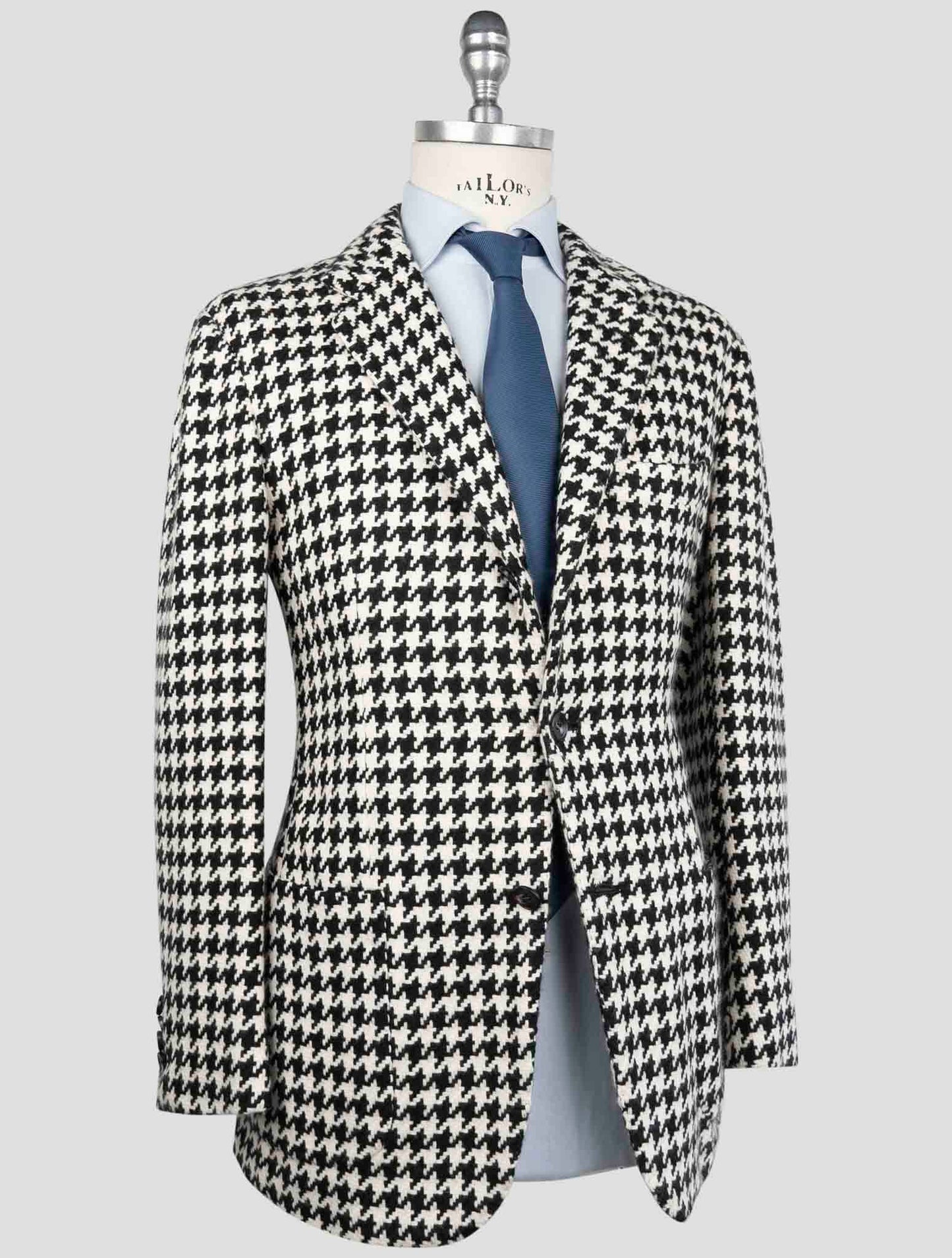 Kiton Black White Cashmere Blazer
