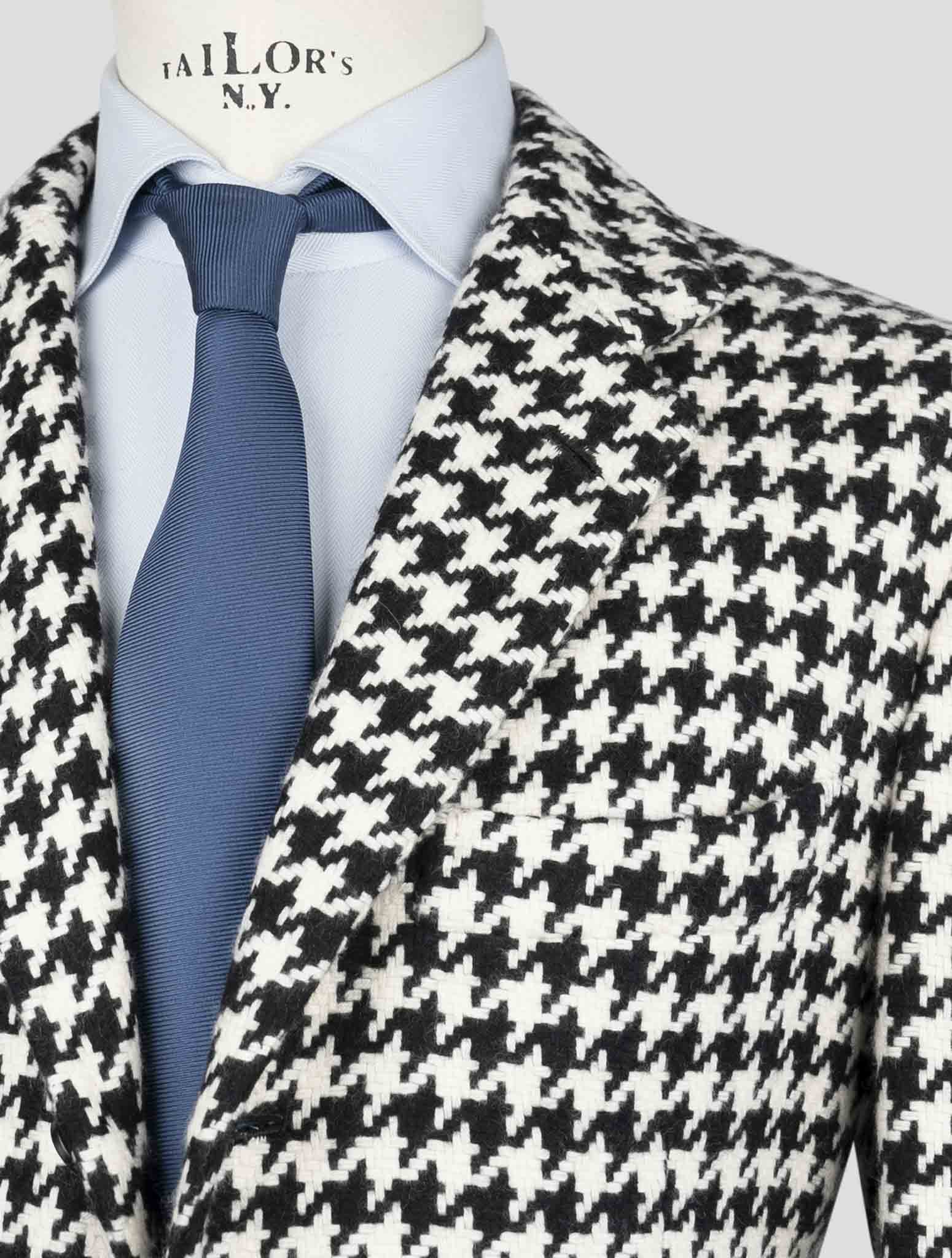 Kiton Black White Cashmere Blazer