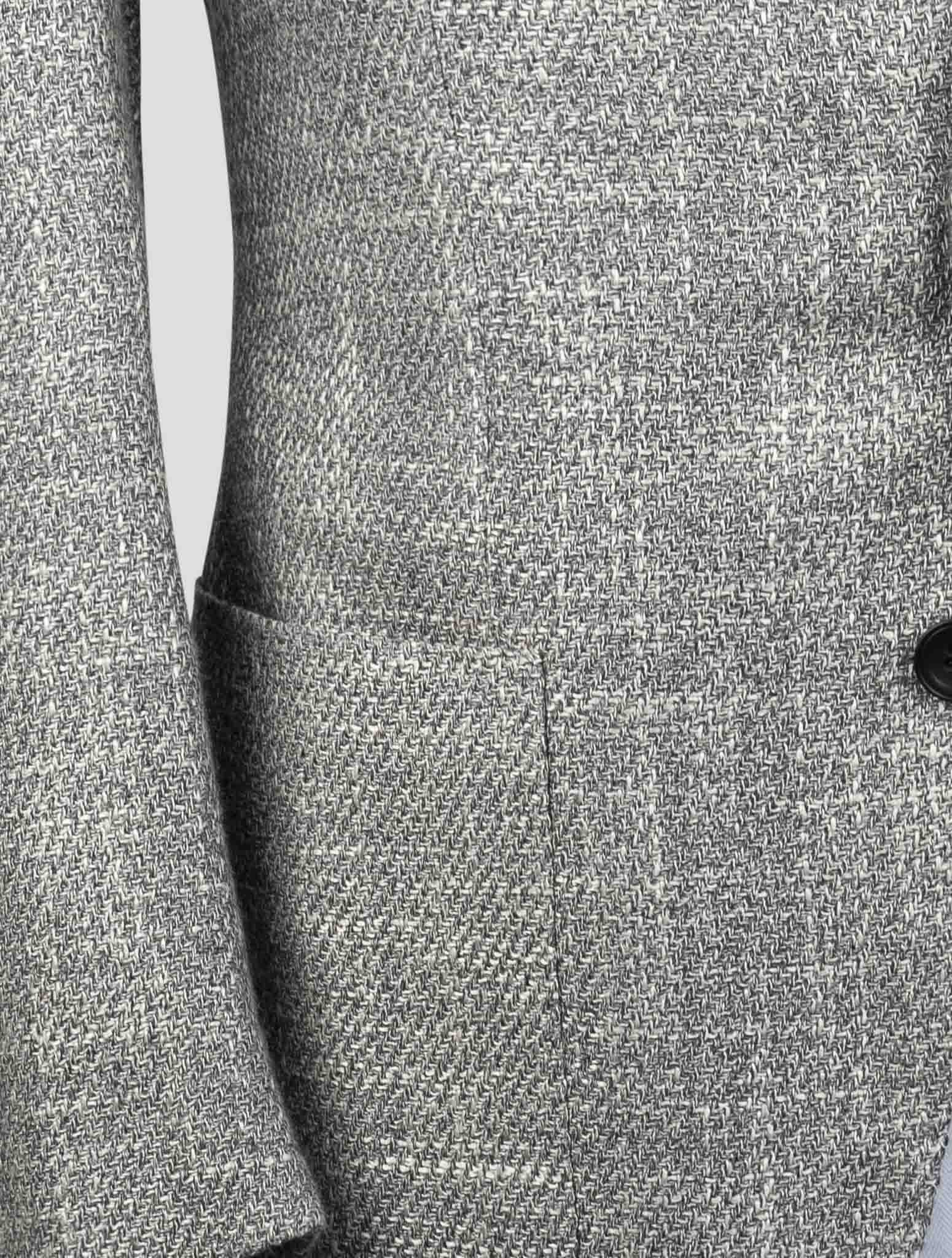 Kiton Gray Silk  Cashmere Wool Blazer