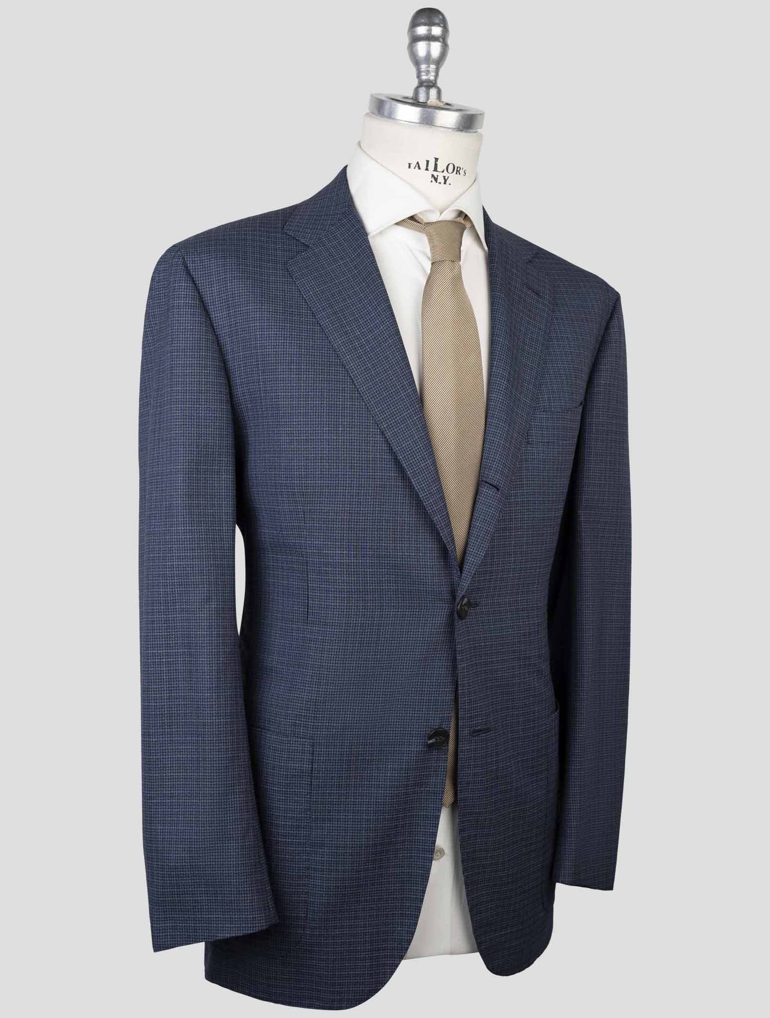 Kiton Blue Virgin Wool 14 Micron Suit