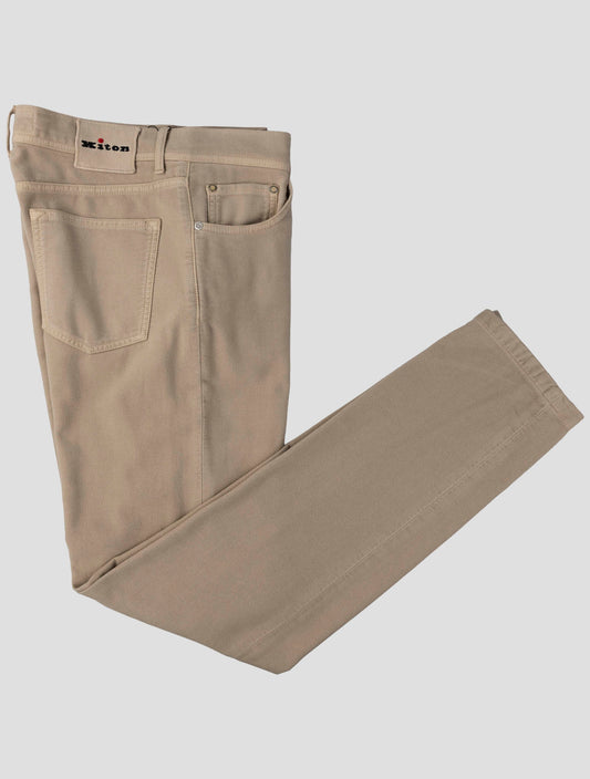 Kiton Beige Modal Cotton Ea Jeans