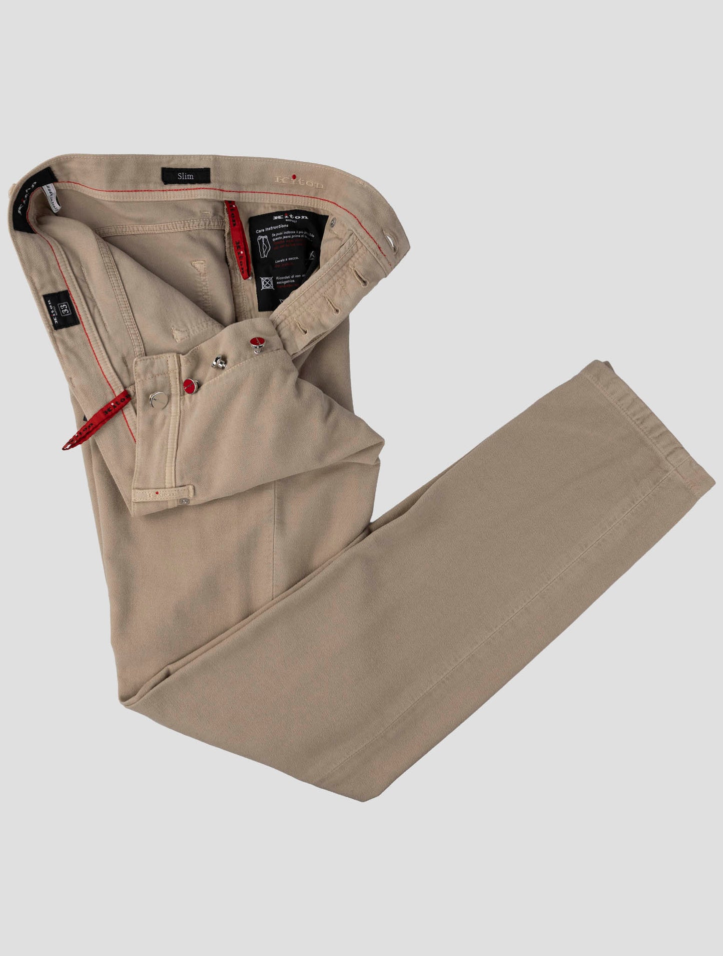 Kiton Beige Modal Cotton Ea Jeans