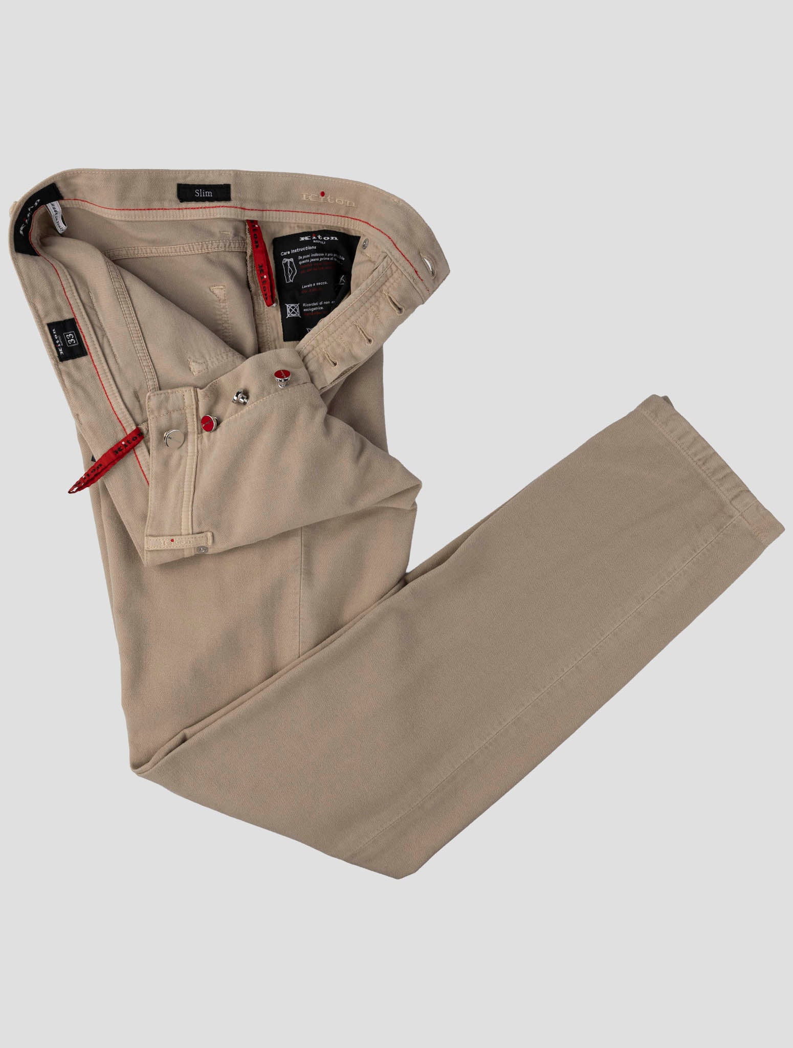 Kiton Beige Modal Cotton Ea Jeans