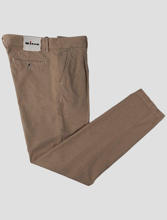 Kiton Beige Cotton Ea Pants
