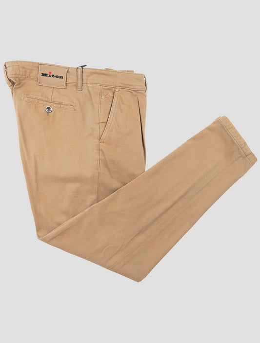 Kiton Brown Cotton Cashmere Ea Pants