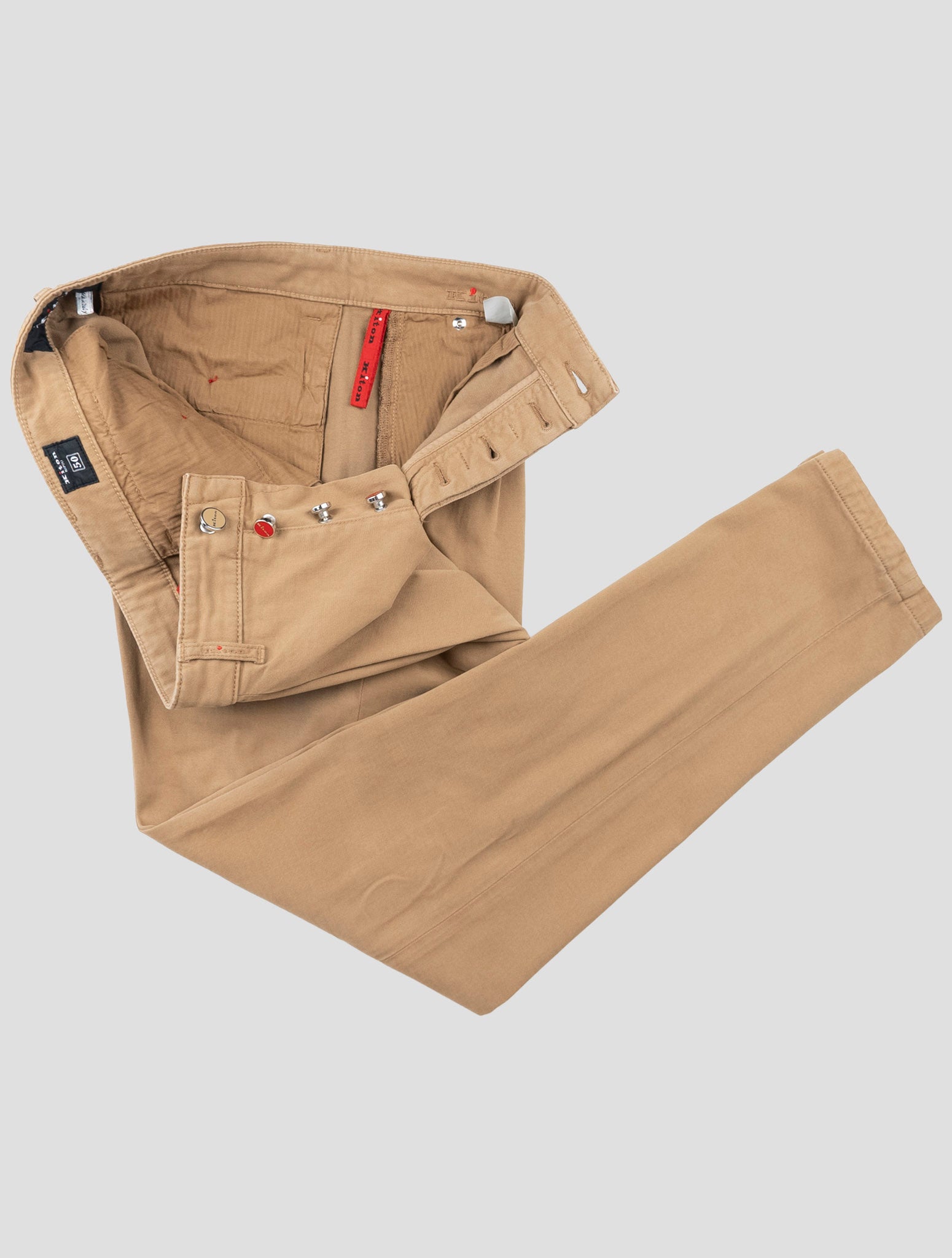 Kiton Brown Cotton Cashmere Ea Pants