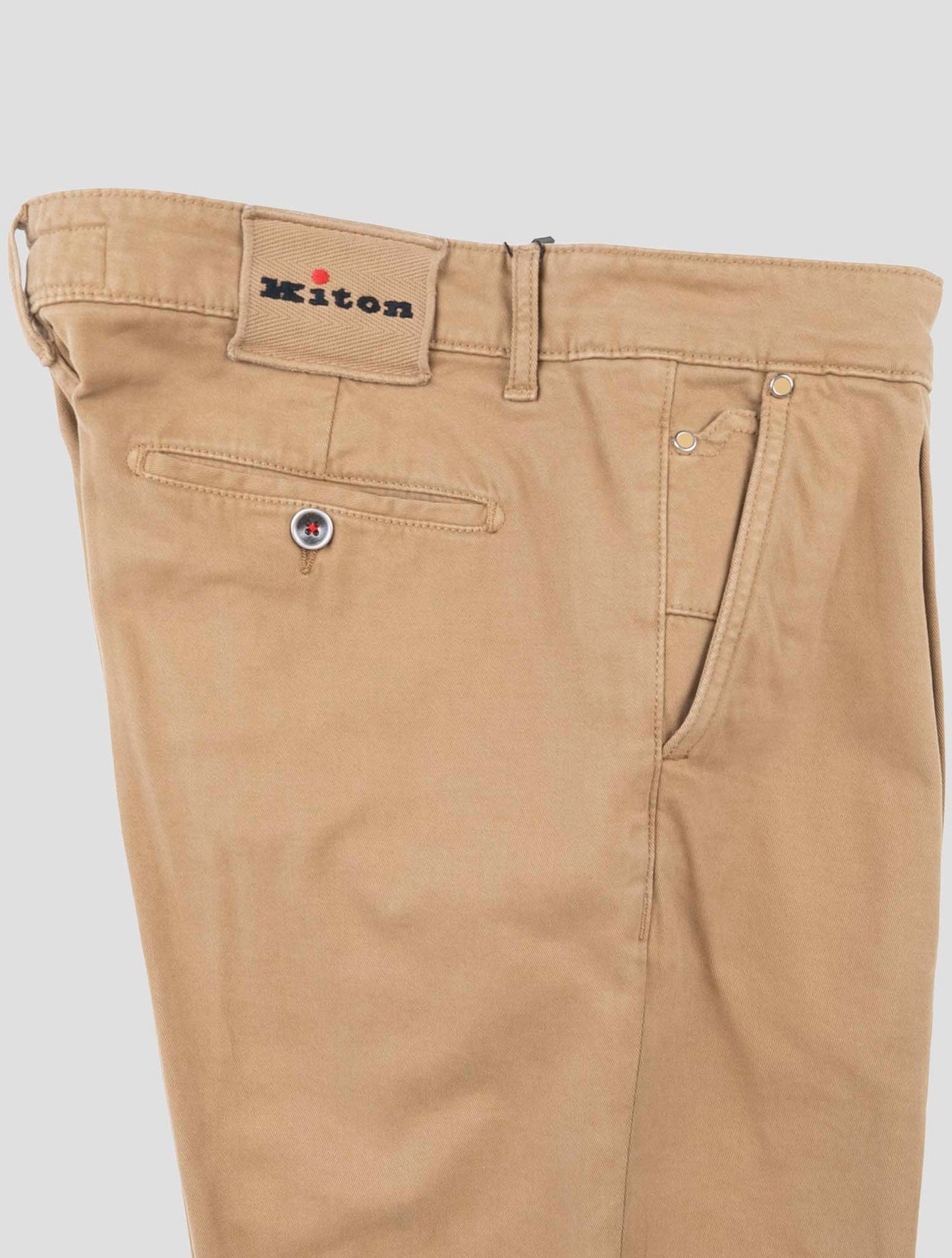 Kiton Brown Cotton Cashmere Ea Pants