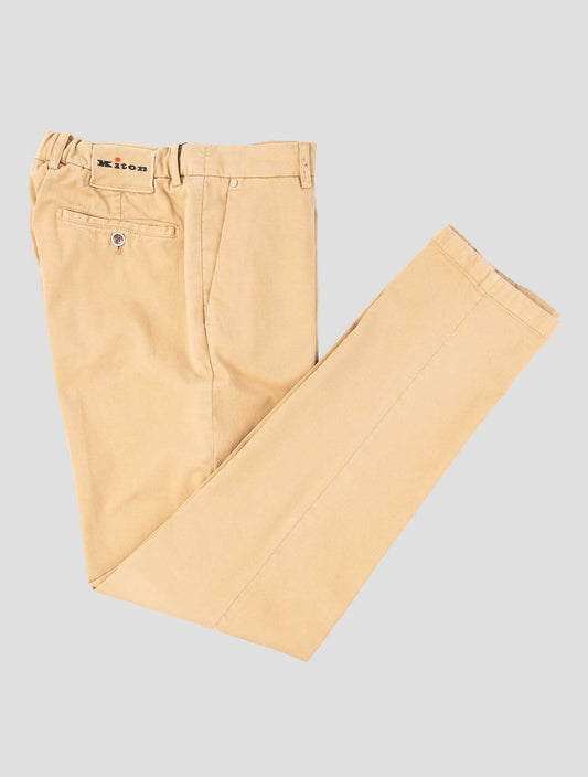 Kiton Brown Cotton Cashmere Ea Pants
