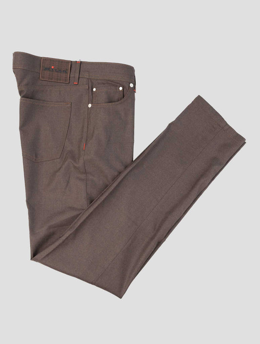 Kiton Brown Cotton Jeans