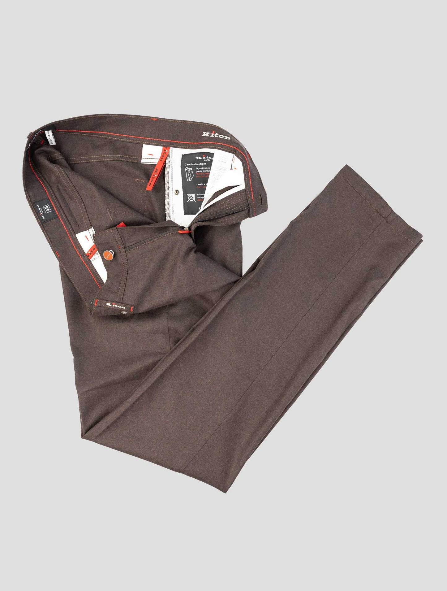 Kiton Brown Cotton Jeans