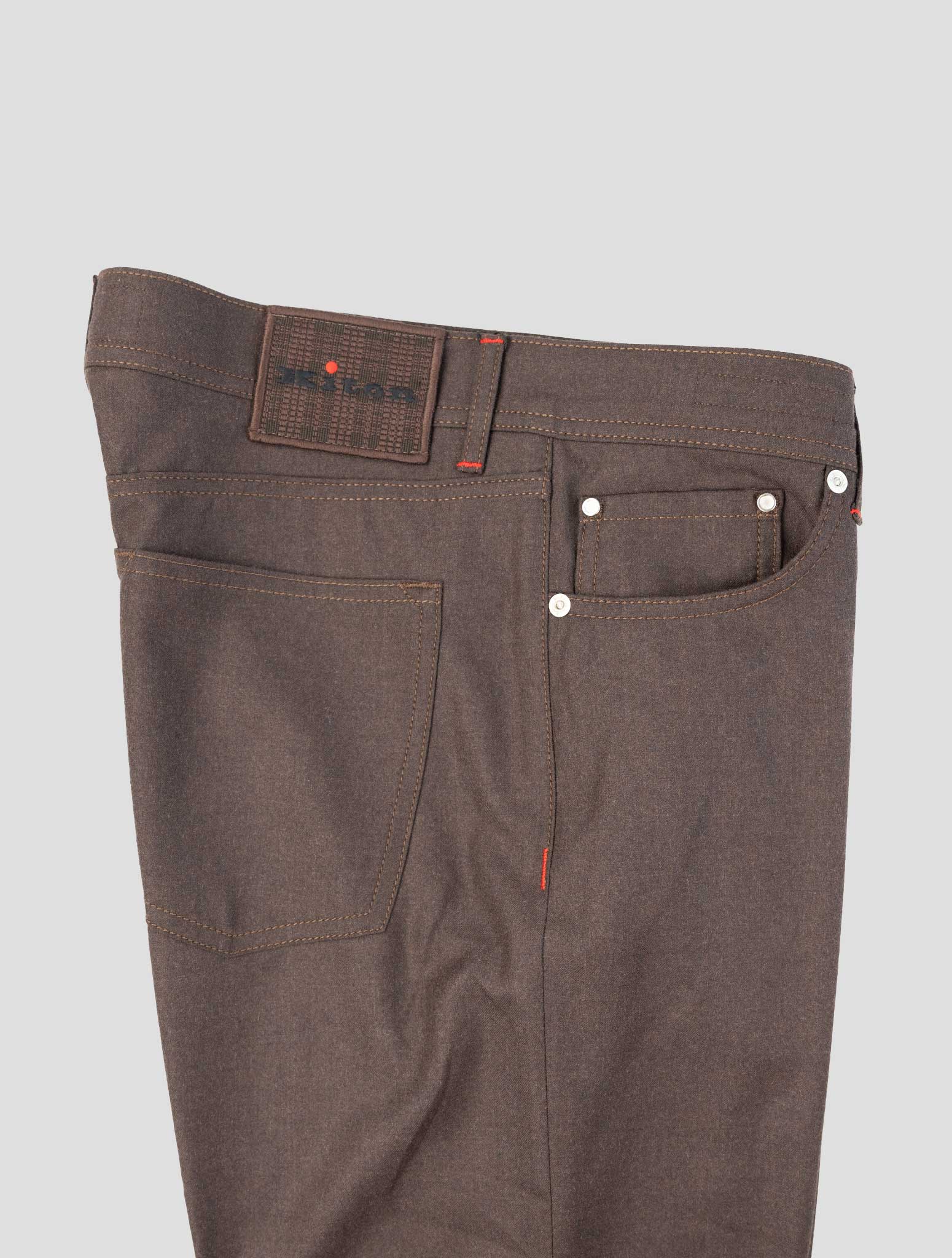 Kiton Brown Cotton Jeans