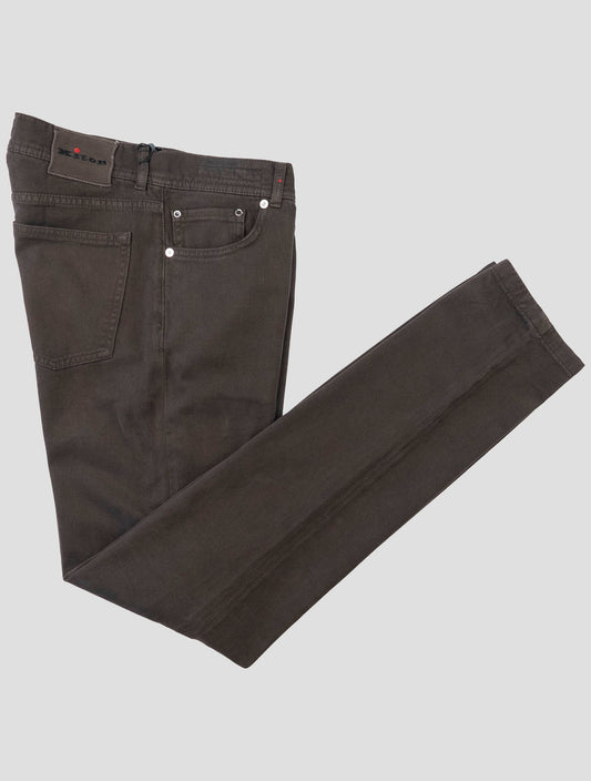Kiton Brown Cotton Ea Jeans