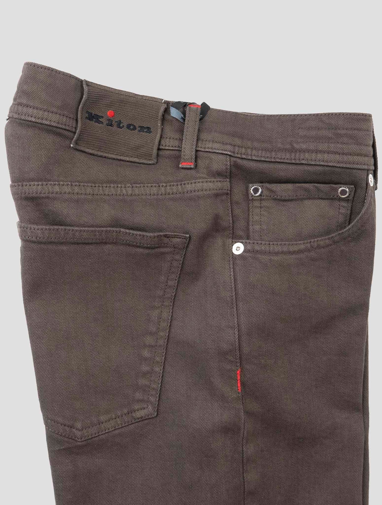 Kiton Dark Brown Cotton Ea Jeans