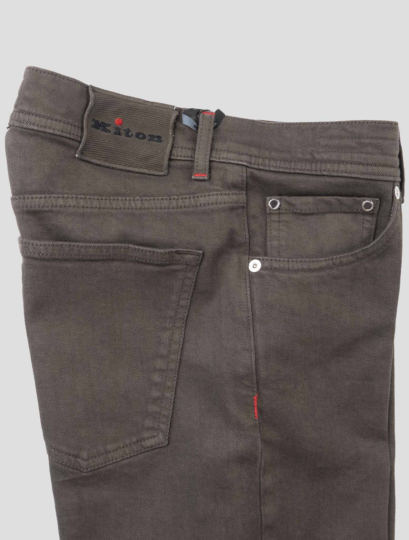 Kiton Dark Brown Cotton Ea Jeans