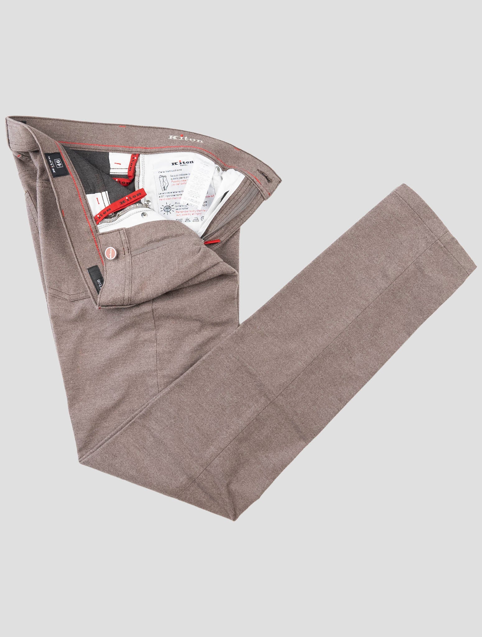Kiton Brown Cotton Jeans