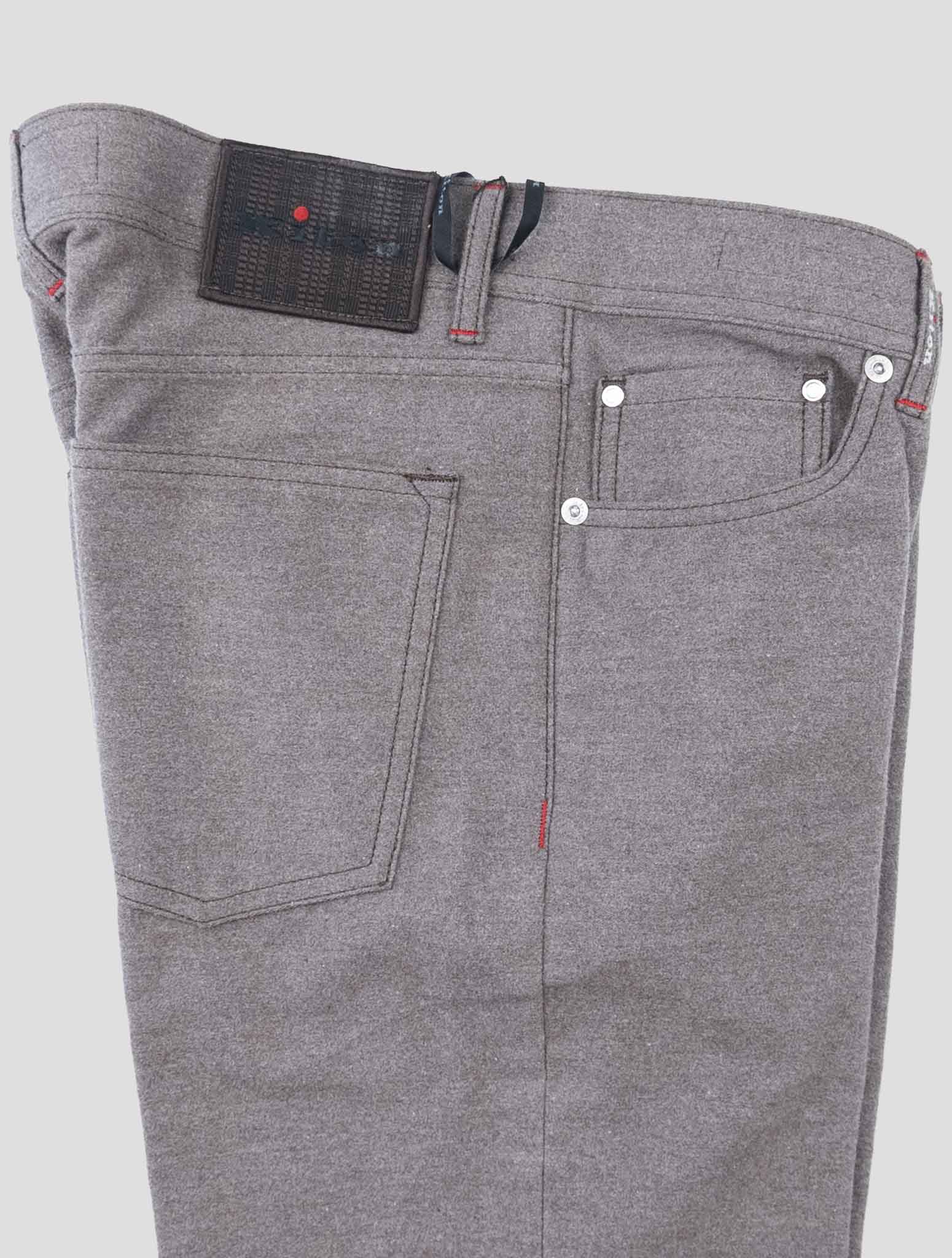 Kiton Brown Cotton Jeans