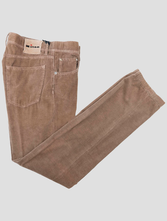 Kiton Brown Cotton Ea Velvet Jeans