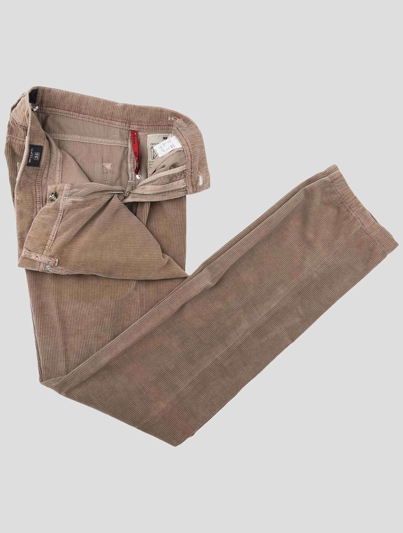 Kiton Brown Cotton Ea Velvet Jeans