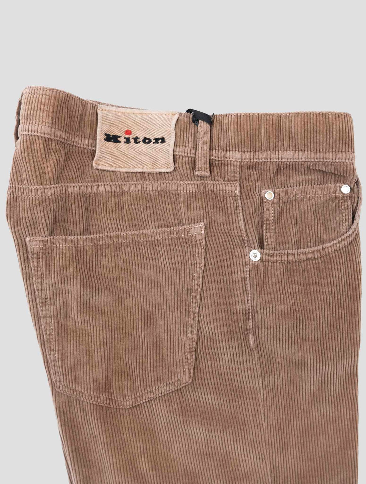 Kiton Brown Cotton Ea Velvet Jeans