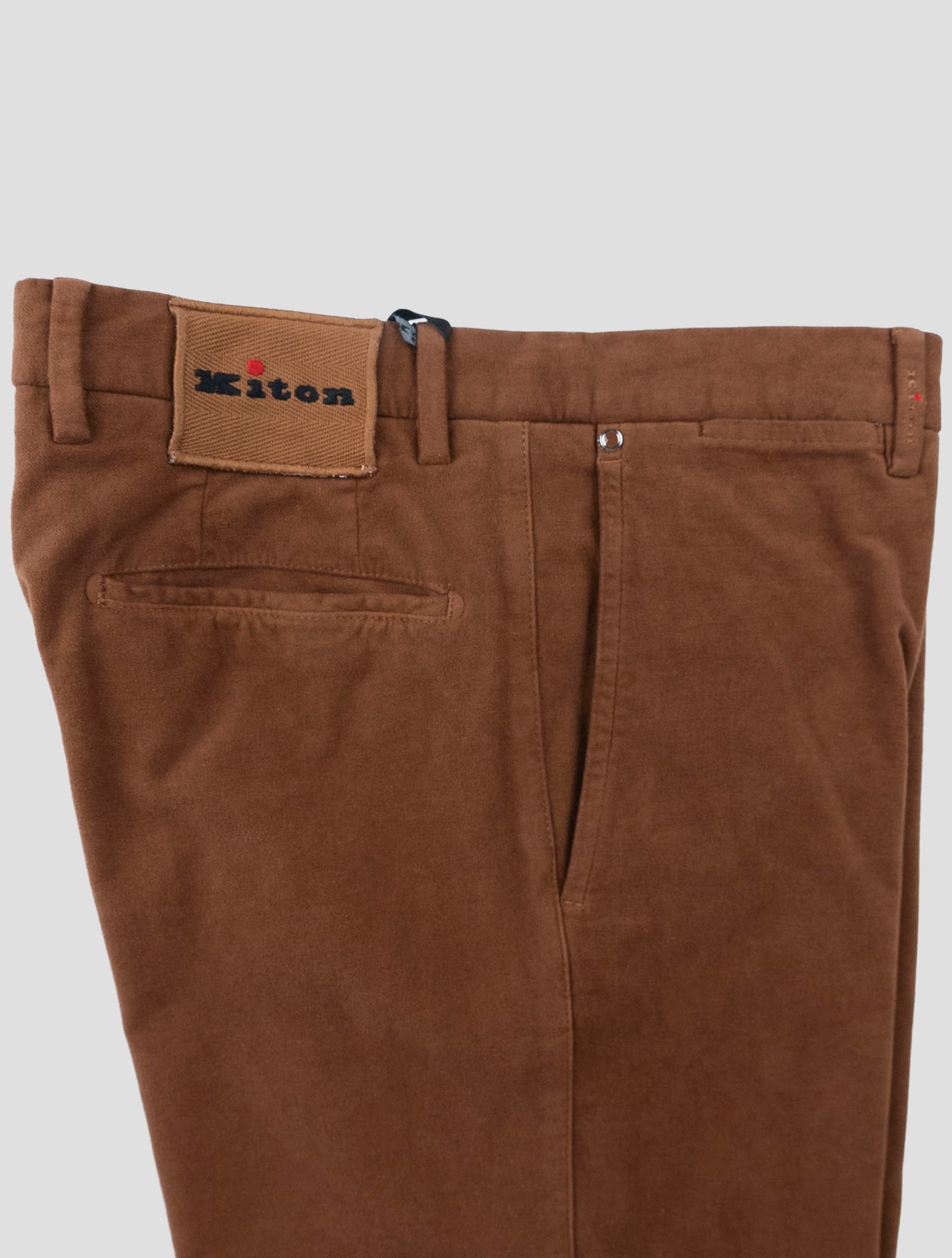 Kiton Brown Cotton Wool Ea Pants