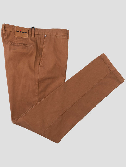 Kiton Brown Cotton Cashmere Ea Pants