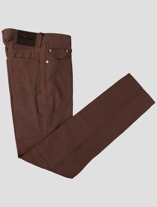 Kiton Burgundy Cotton Jeans