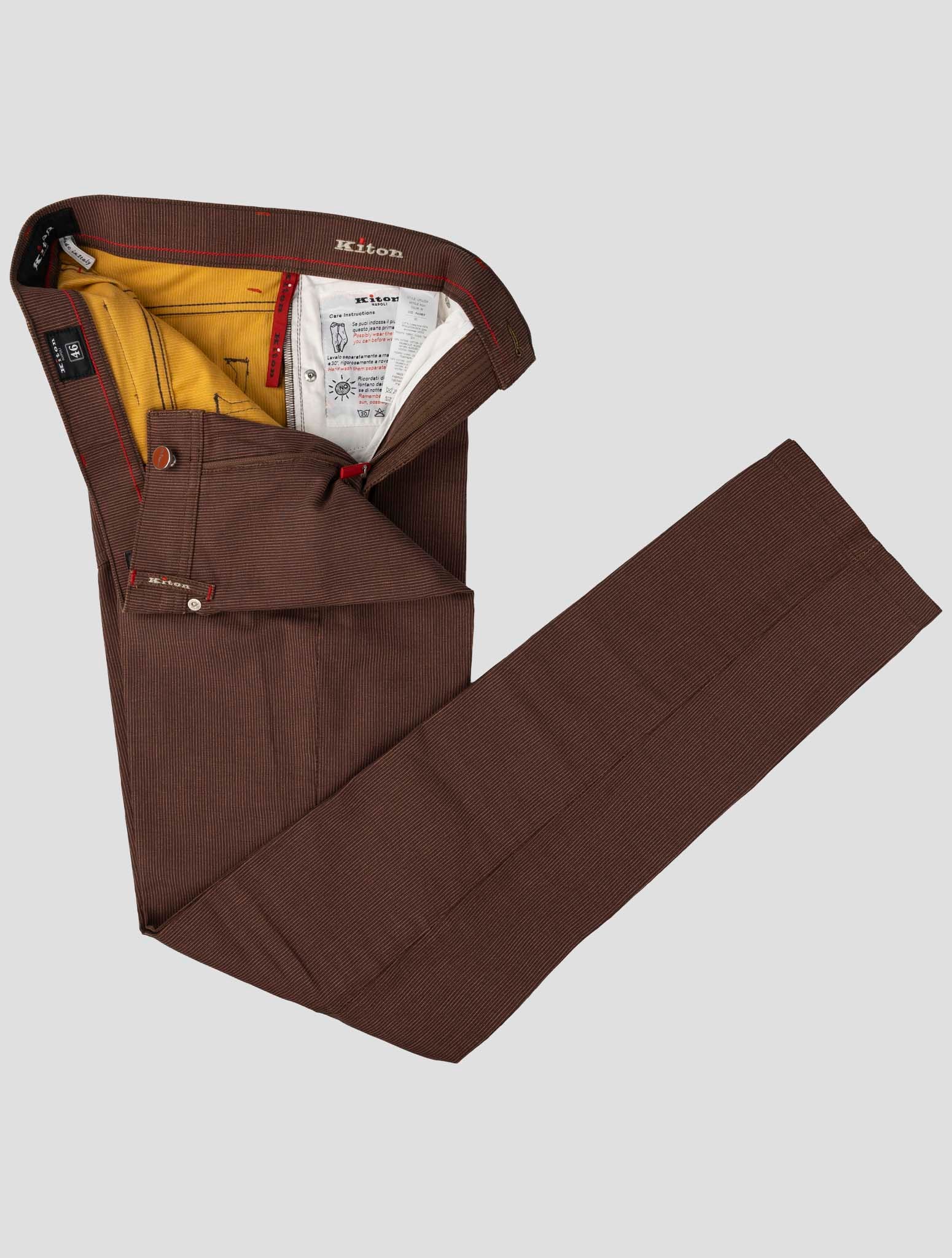 Kiton Burgundy Cotton Jeans