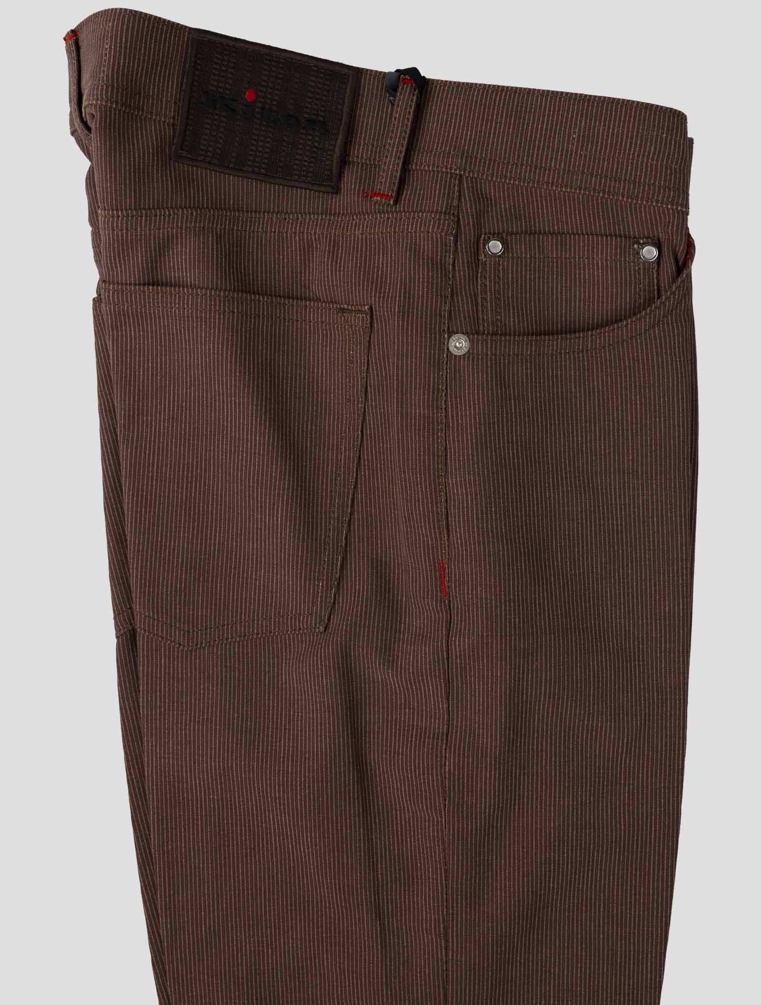 Kiton Burgundy Cotton Jeans