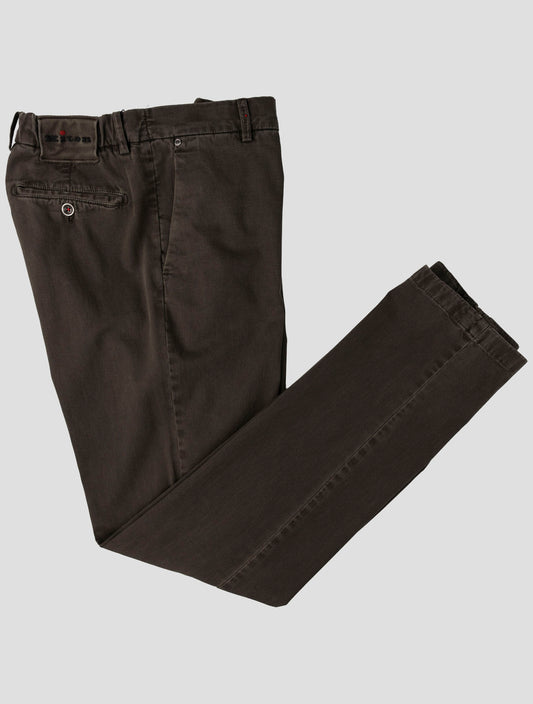 Kiton Brown Cotton Cashmere Ea Pants