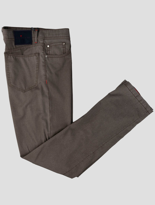 Kiton Brown Wool Jeans