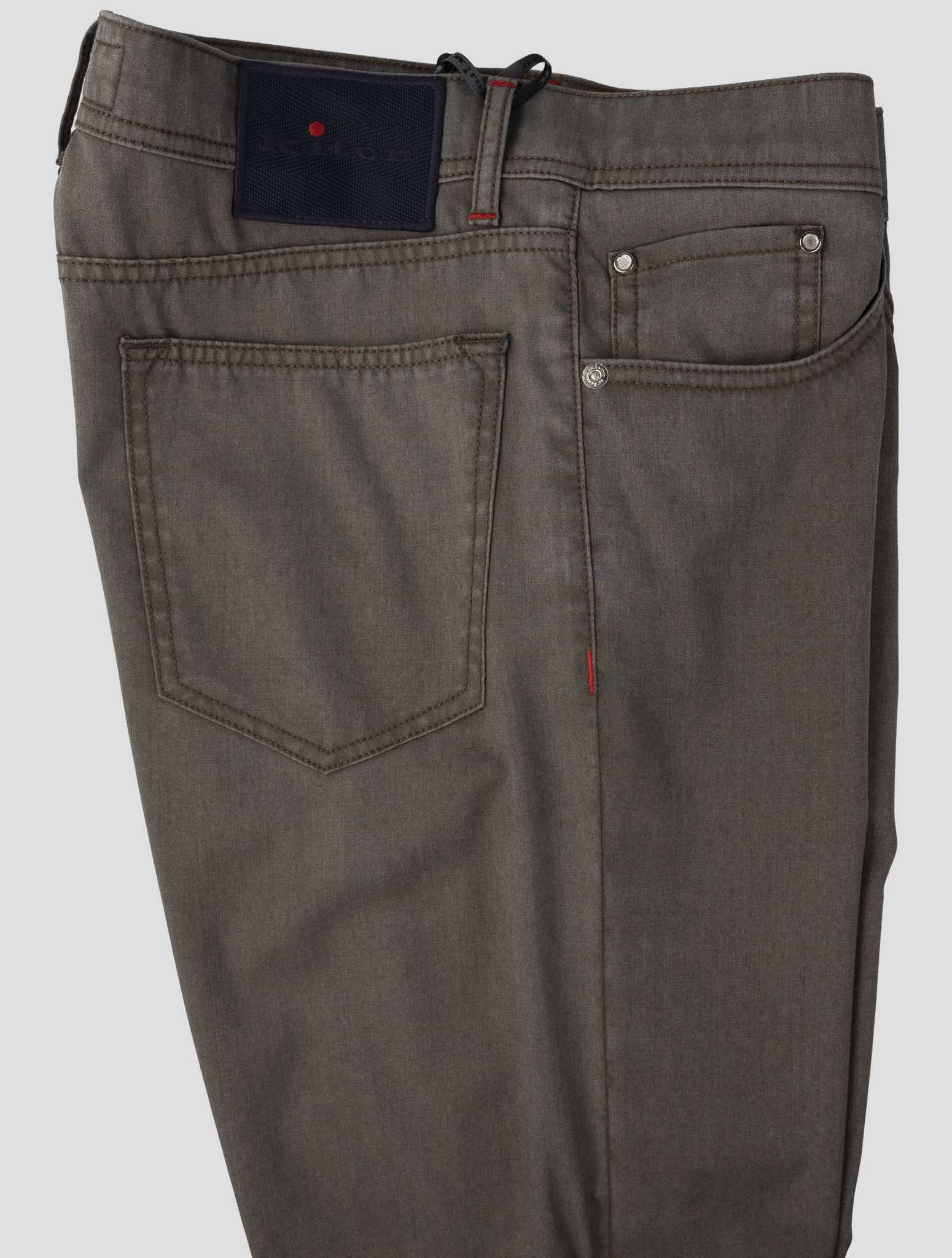 Kiton Brown Wool Jeans