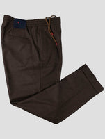 Kiton Dark Brown Virgin Wool Cashmere Pa Ea Pants