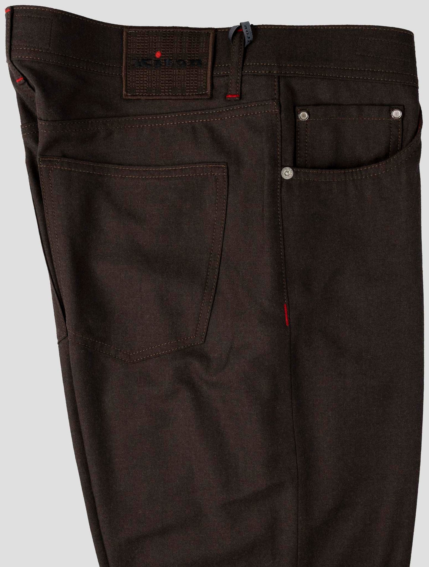 Kiton Brown Wool Jeans