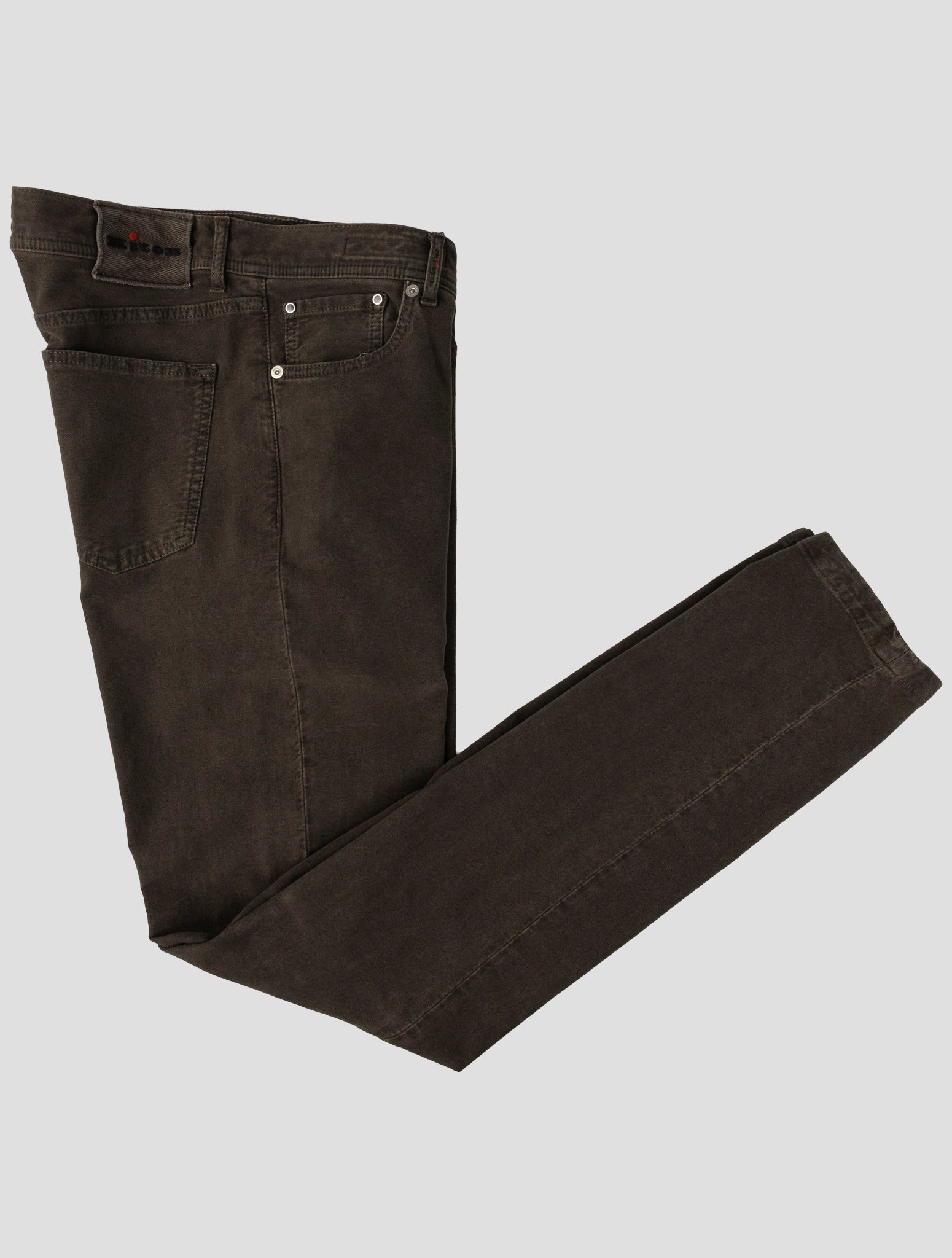 Kiton Dark Green Cotton Wool Ea Jeans
