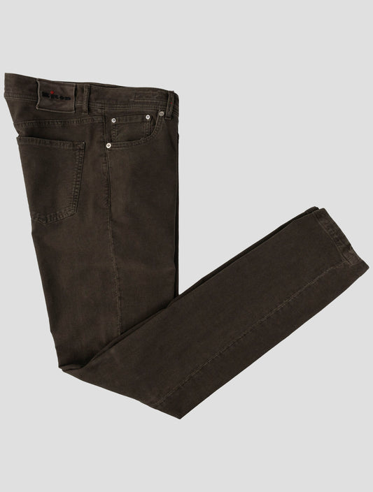 Kiton Dark Green Cotton Wool Ea Jeans