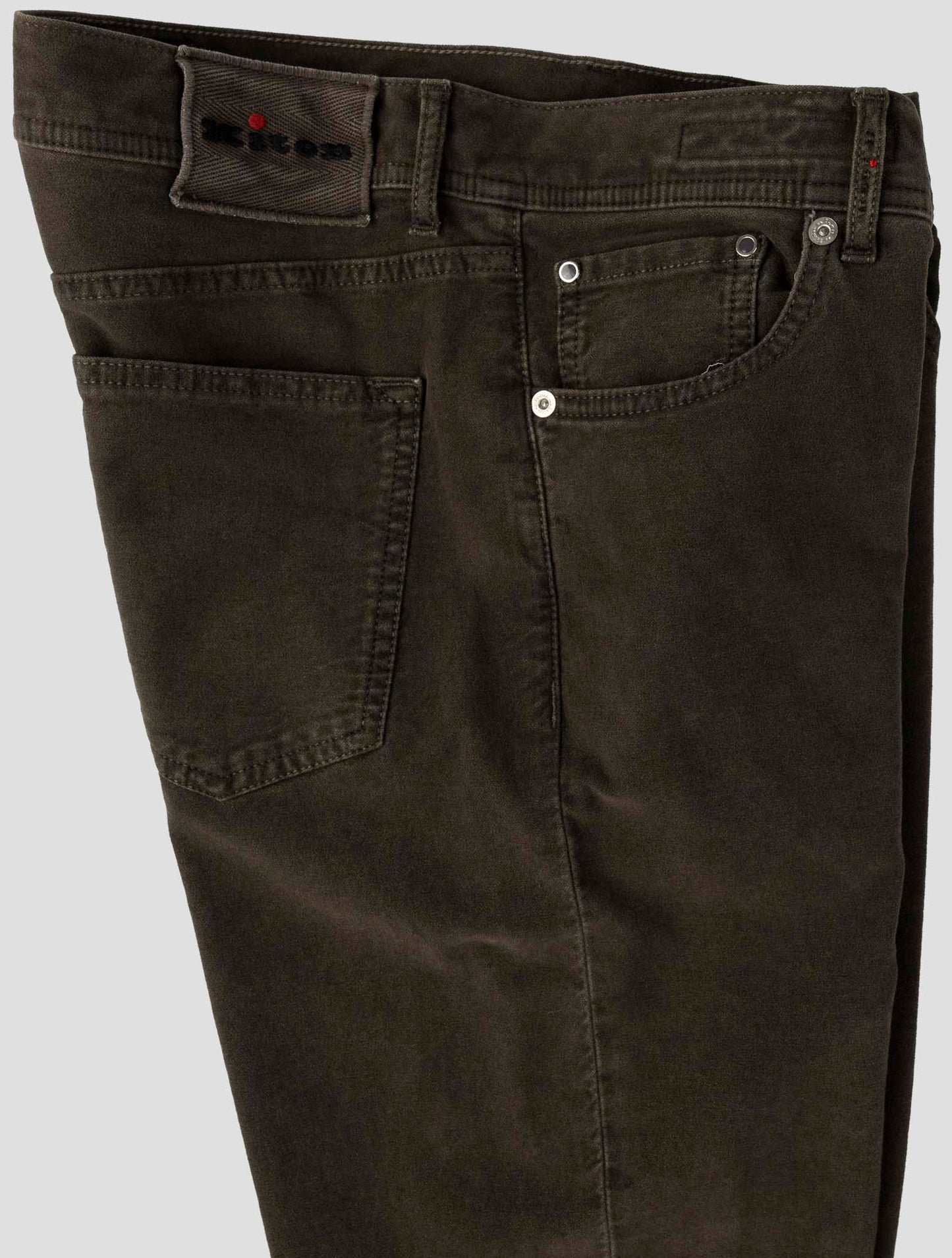 Kiton Dark Green Cotton Wool Ea Jeans