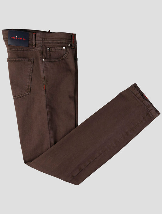 Kiton Brown Cotton Ea Jeans