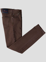 Kiton Brown Cotton Ea Jeans