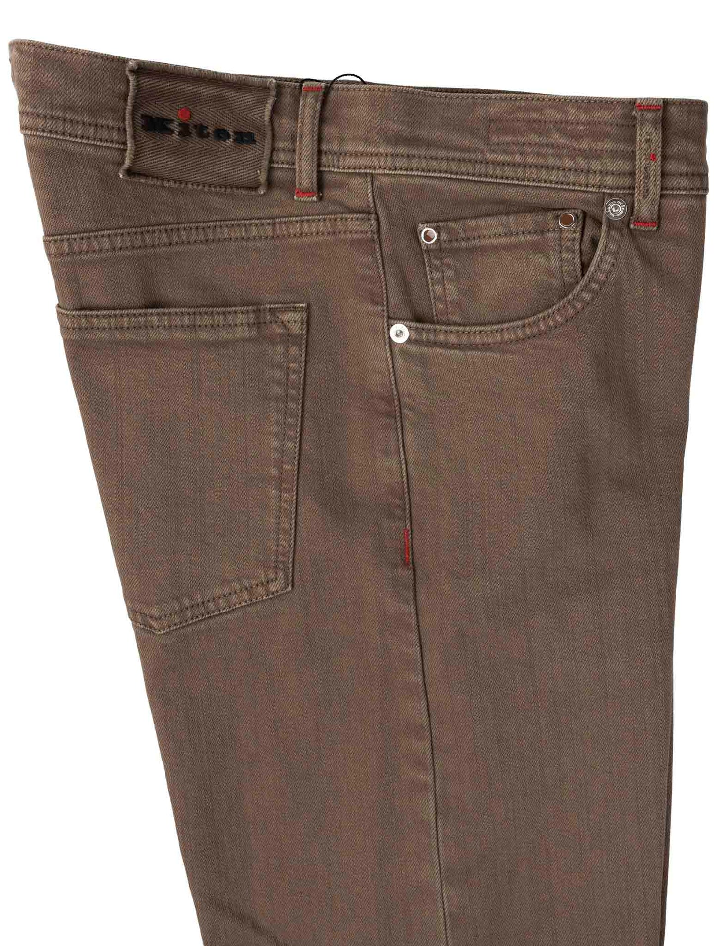 Kiton Brown Cotton Ea Jeans