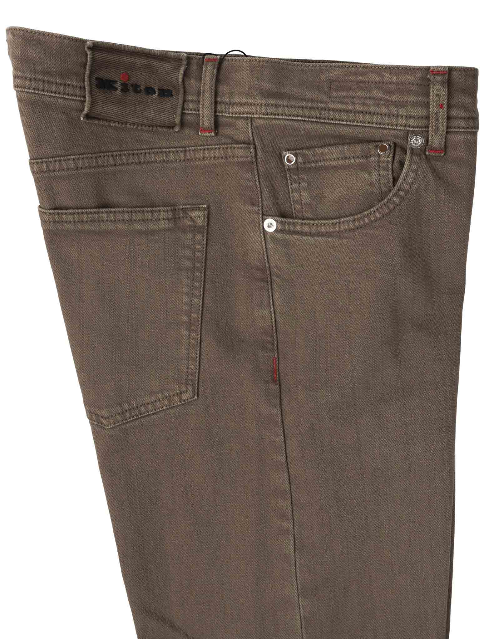Kiton Brown Cotton Ea Jeans