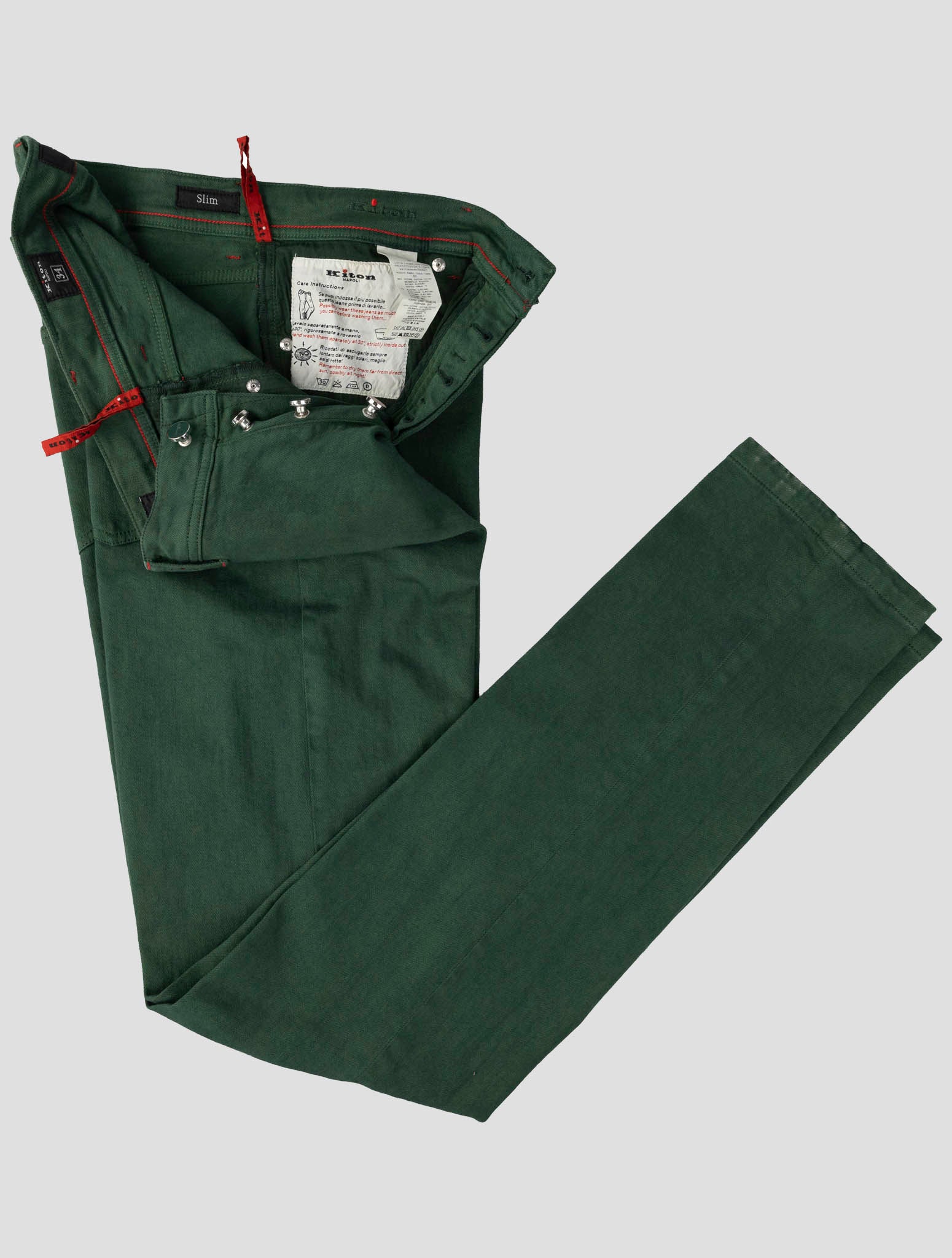 Kiton Green Cotton Ea Jeans