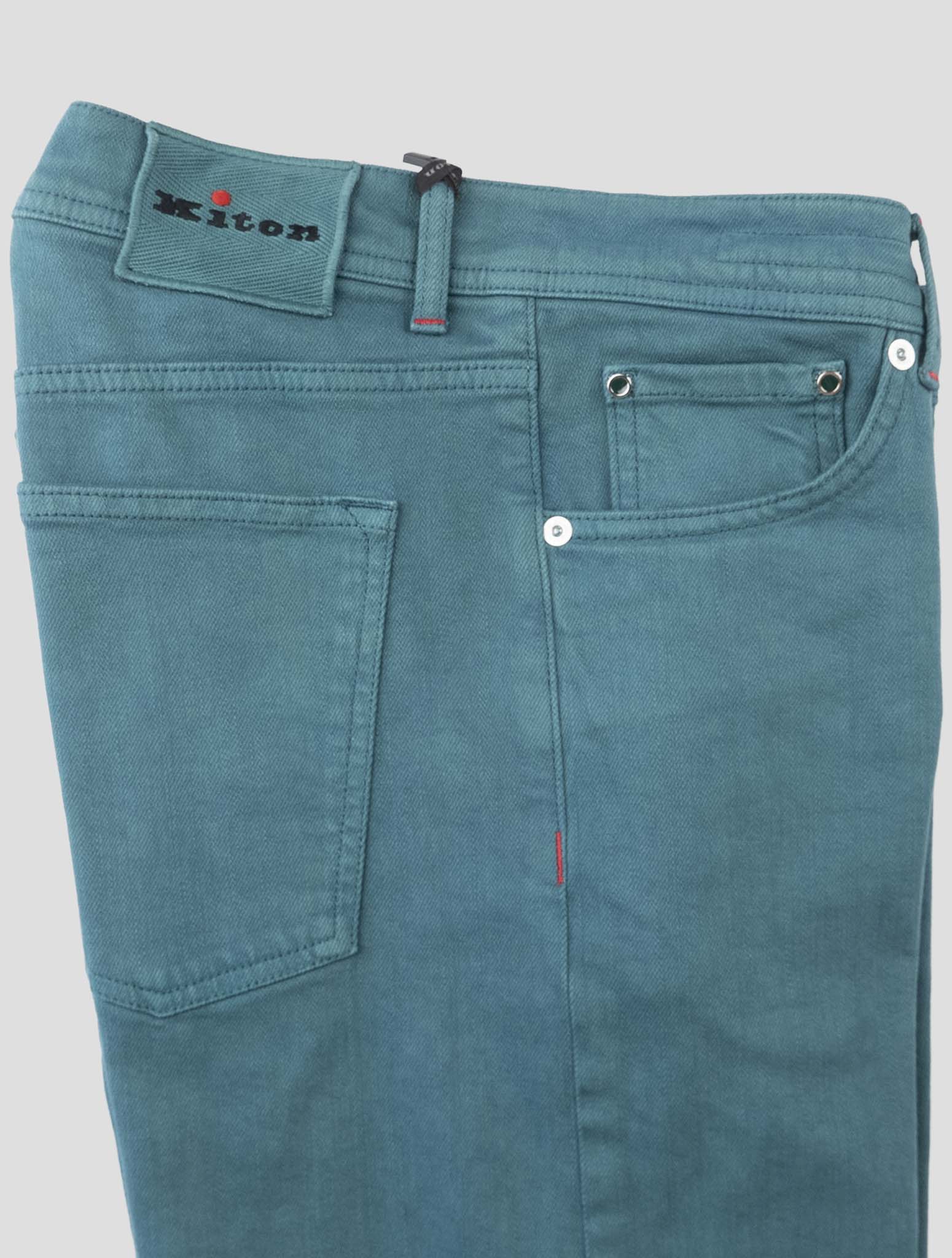 Kiton Green Cotton Ea Jeans