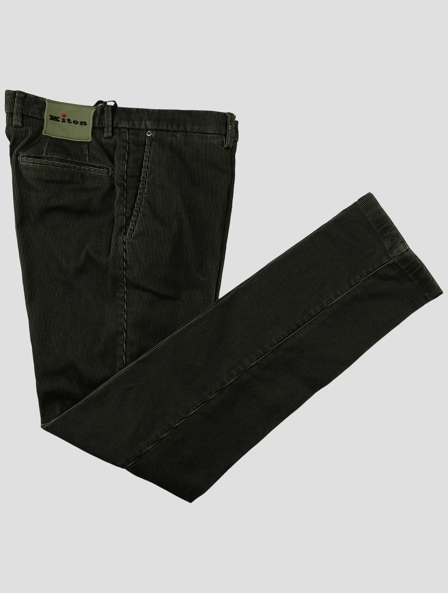 Kiton Green Cotton Pa Ea Velvet Pants
