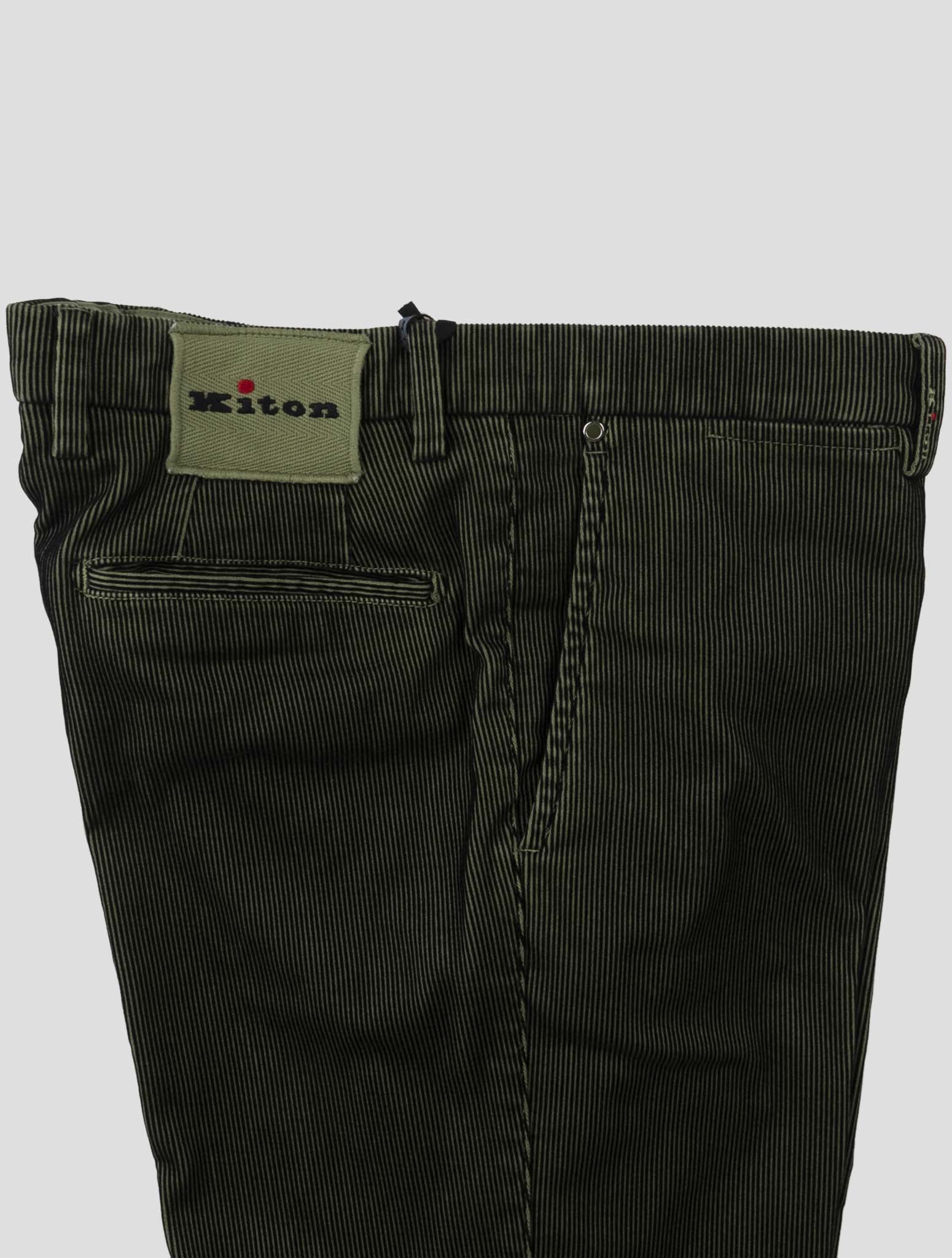 Kiton Green Cotton Pa Ea Velvet Pants