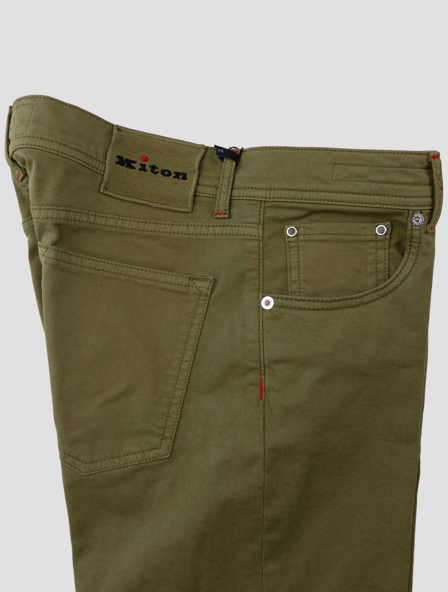 Kiton Green Cotton Ea Pants