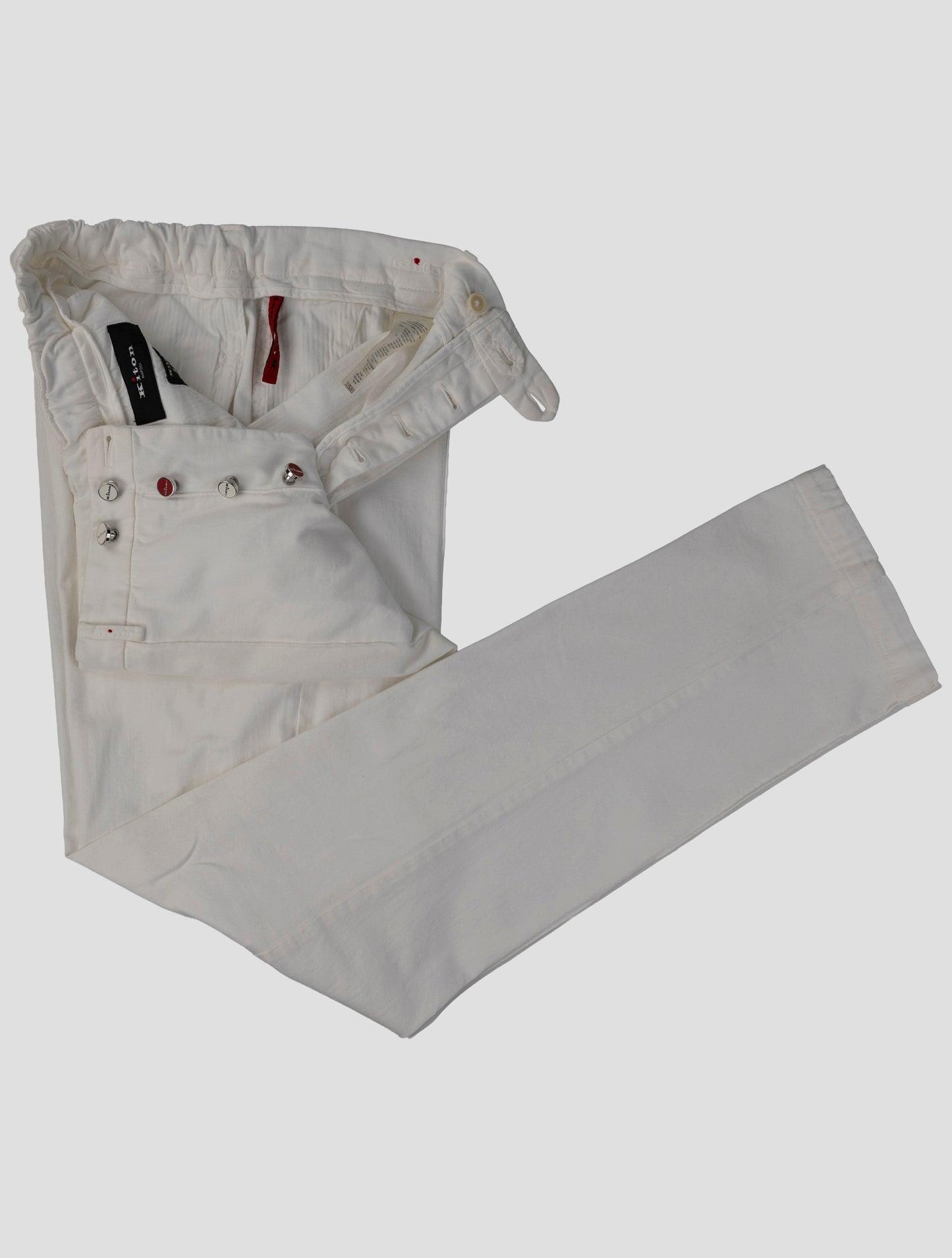 Kiton White Cotton Cashmere Ea Pants
