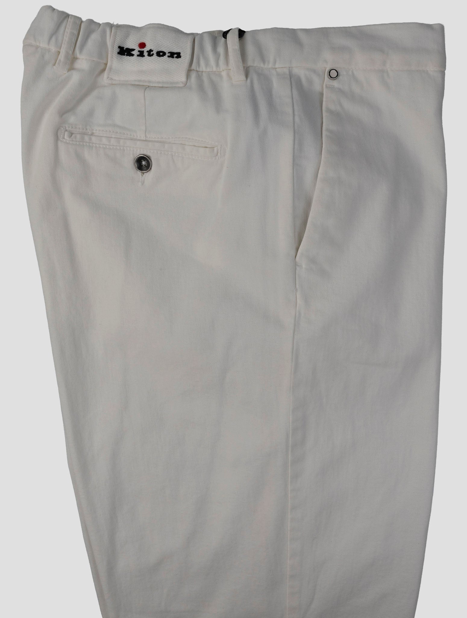 Kiton White Cotton Cashmere Ea Pants