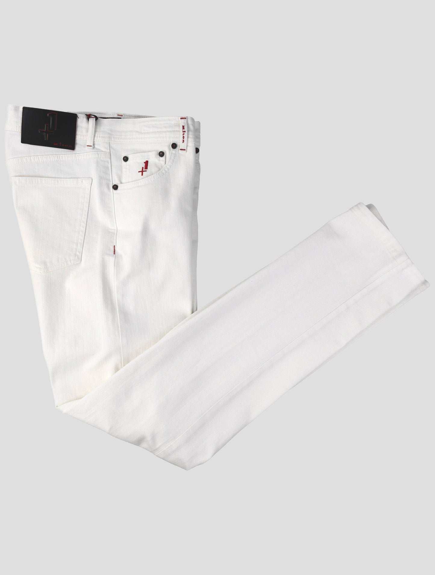 Kiton White Cotton Ea Special Edition Plus One Jeans